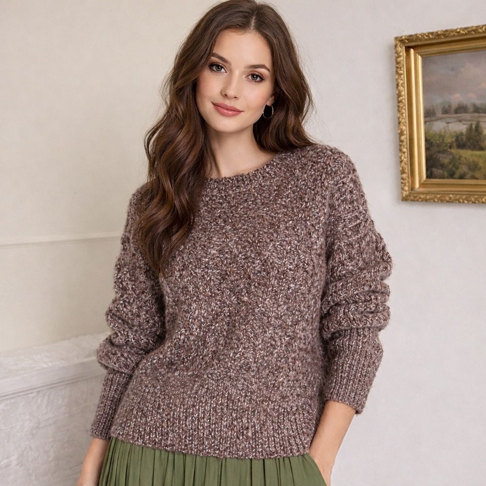 Molly Bracken Cable Knit Chunky Sweater